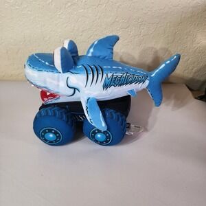 Monster Jam Truckin Pals Megalodon Plush Monster Truck Blue Shark Stuffed Toy